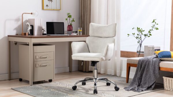 Best office chair: a desk chair at a home office desk