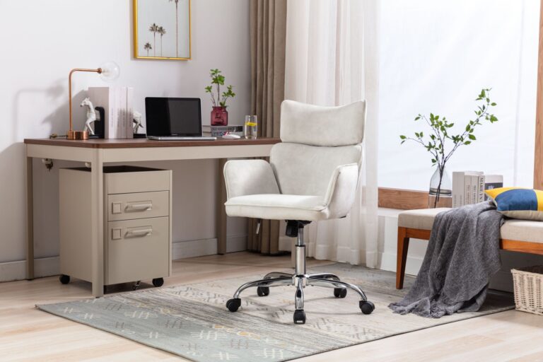 Best office chair: a desk chair at a home office desk