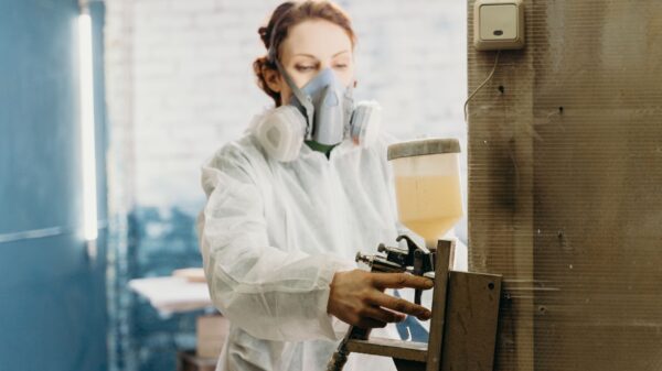 Best paint sprayer: a spray gun applying paint