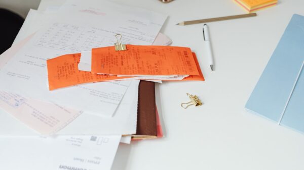 Best paper shredder: bills and receipts on a desk