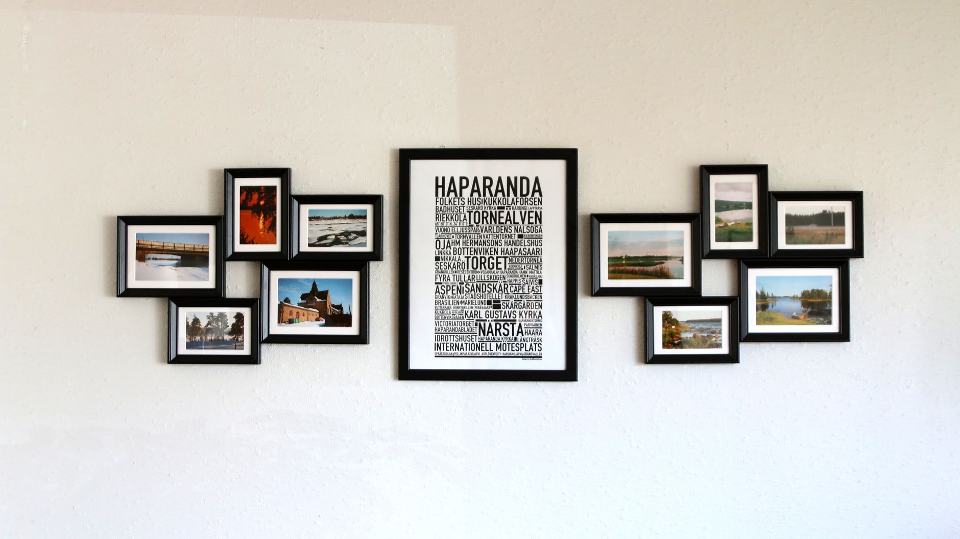 Best picture hanging kit: framed pictures hung on a wall