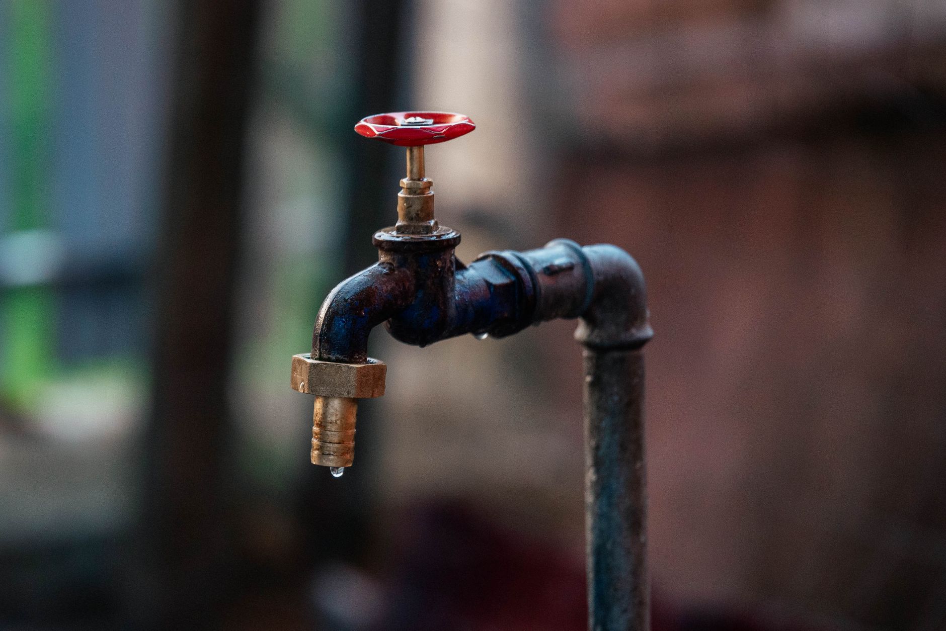 An outdoor water spigot
