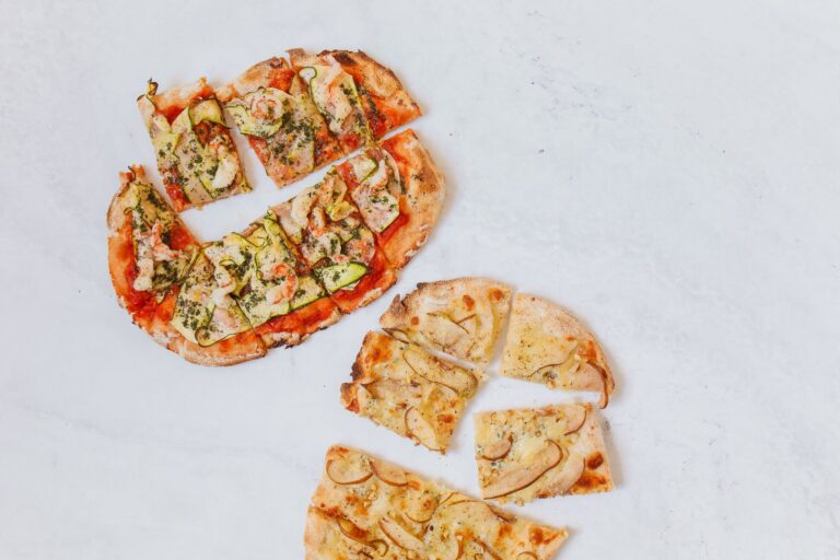 Best pizza cutter: a homemade pizza cut into slices