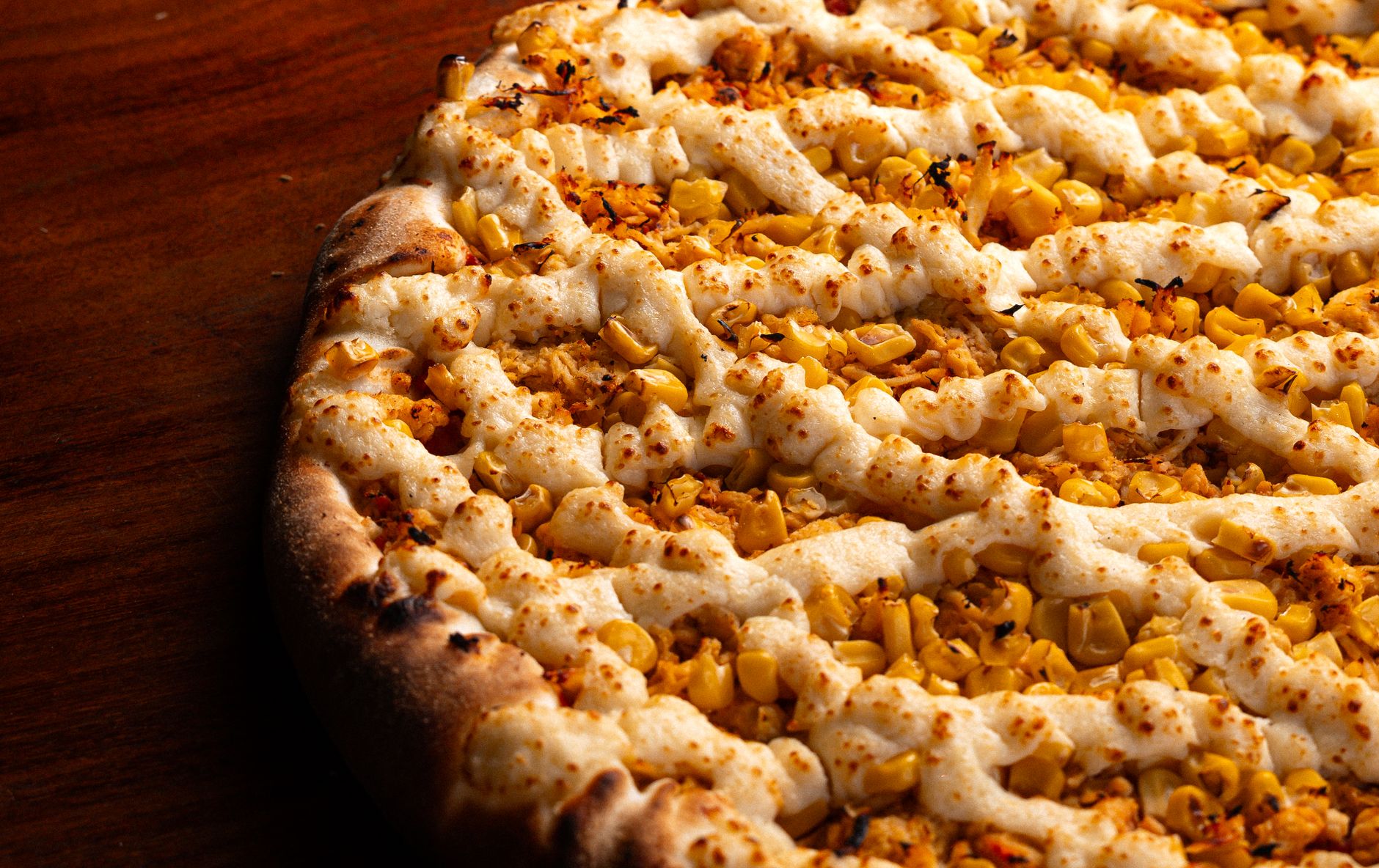 A close-up of a cheese pizza