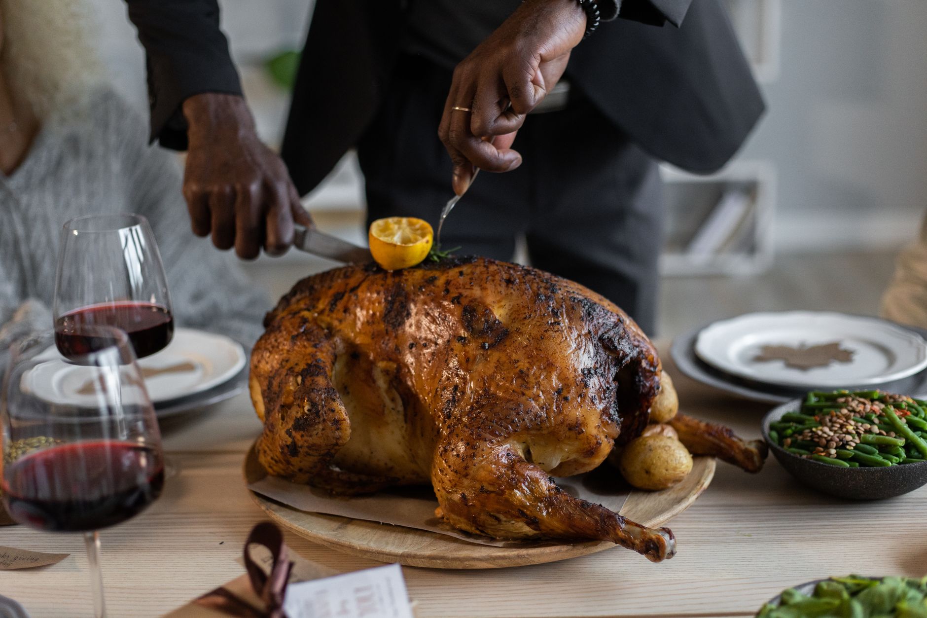 Best roaster oven: a roast turkey on a holiday table