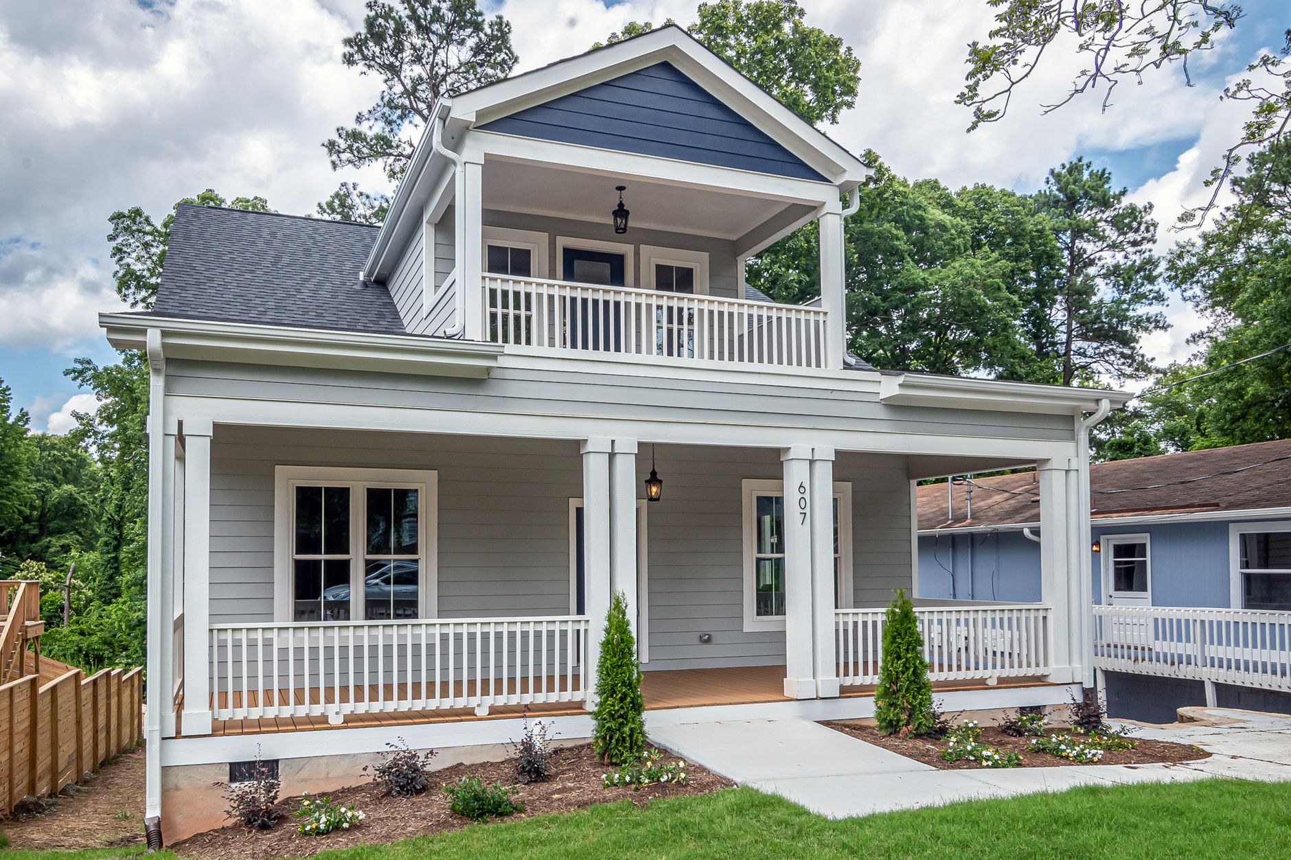 The front porch of a house