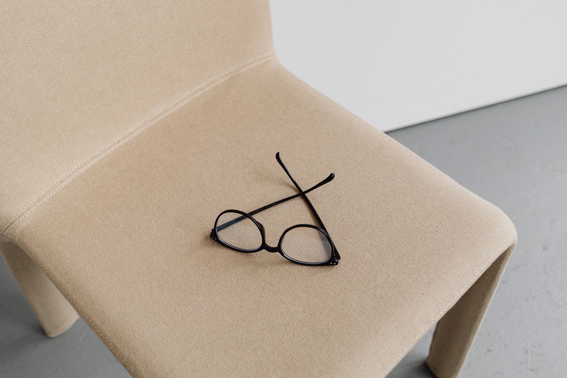 Close view of an office chair seat