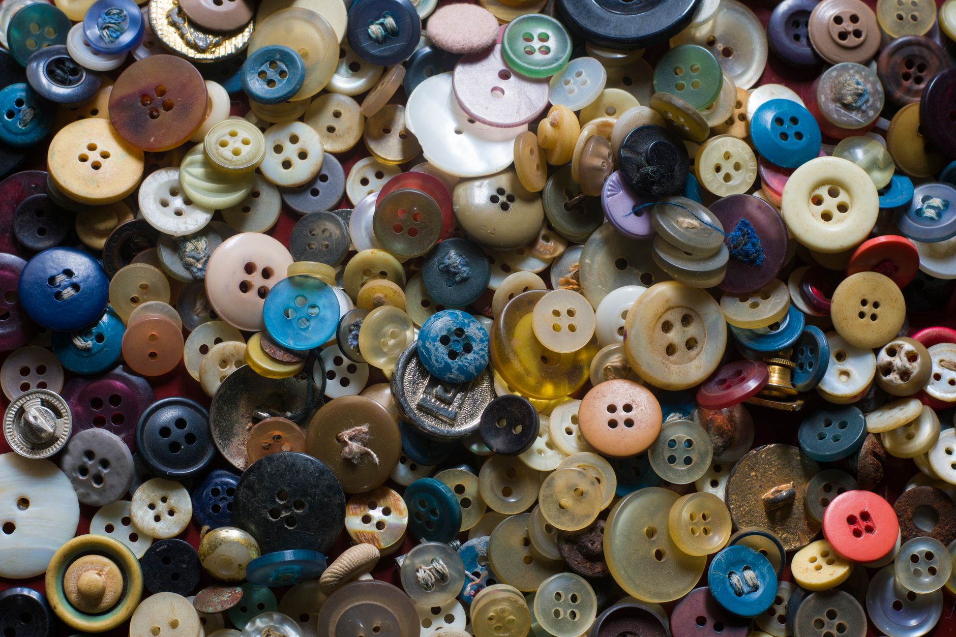 Buttons and thread for sewing repairs