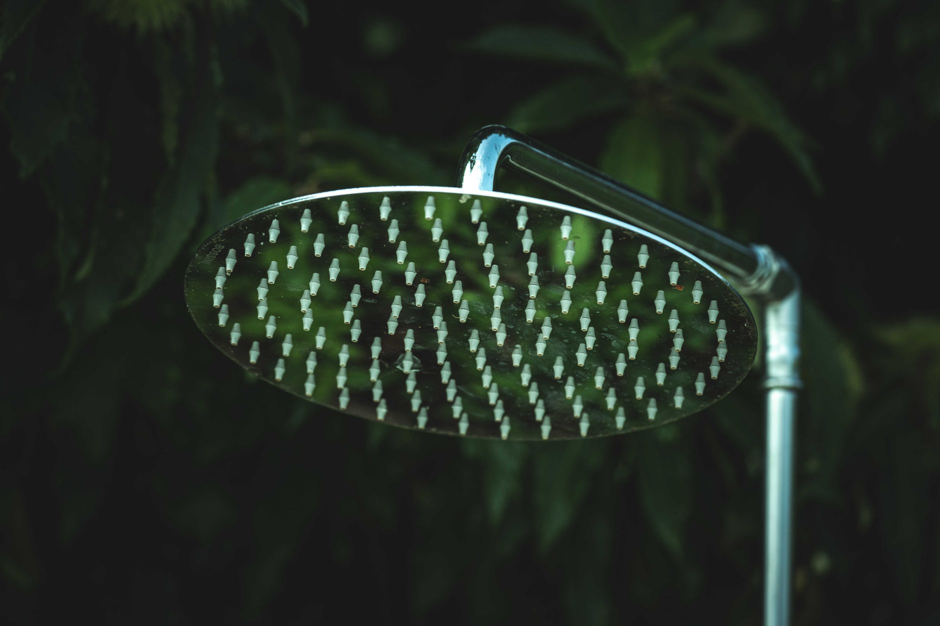A round rain shower head