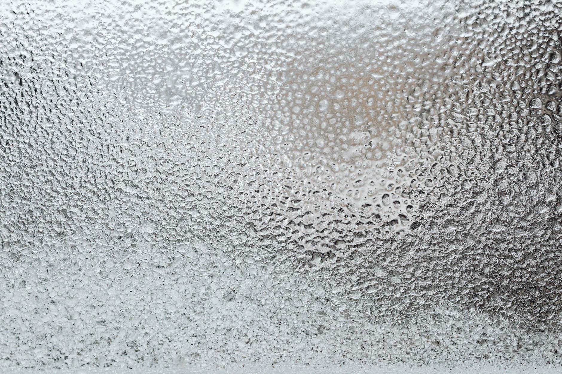 Frost and ice on a window pane