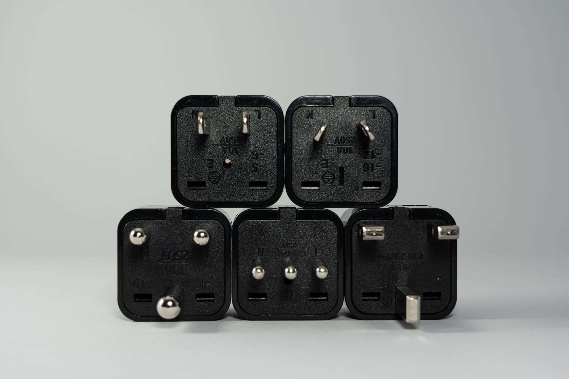 Plug adapters stacked together