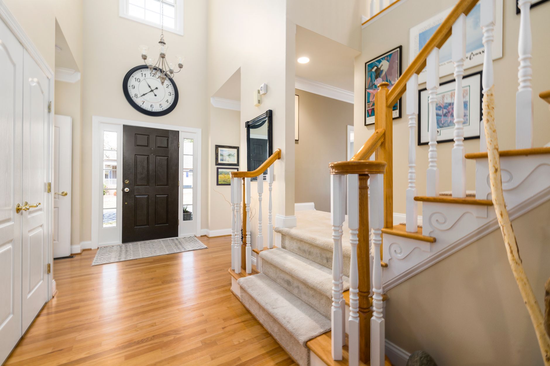 A staircase inside a home