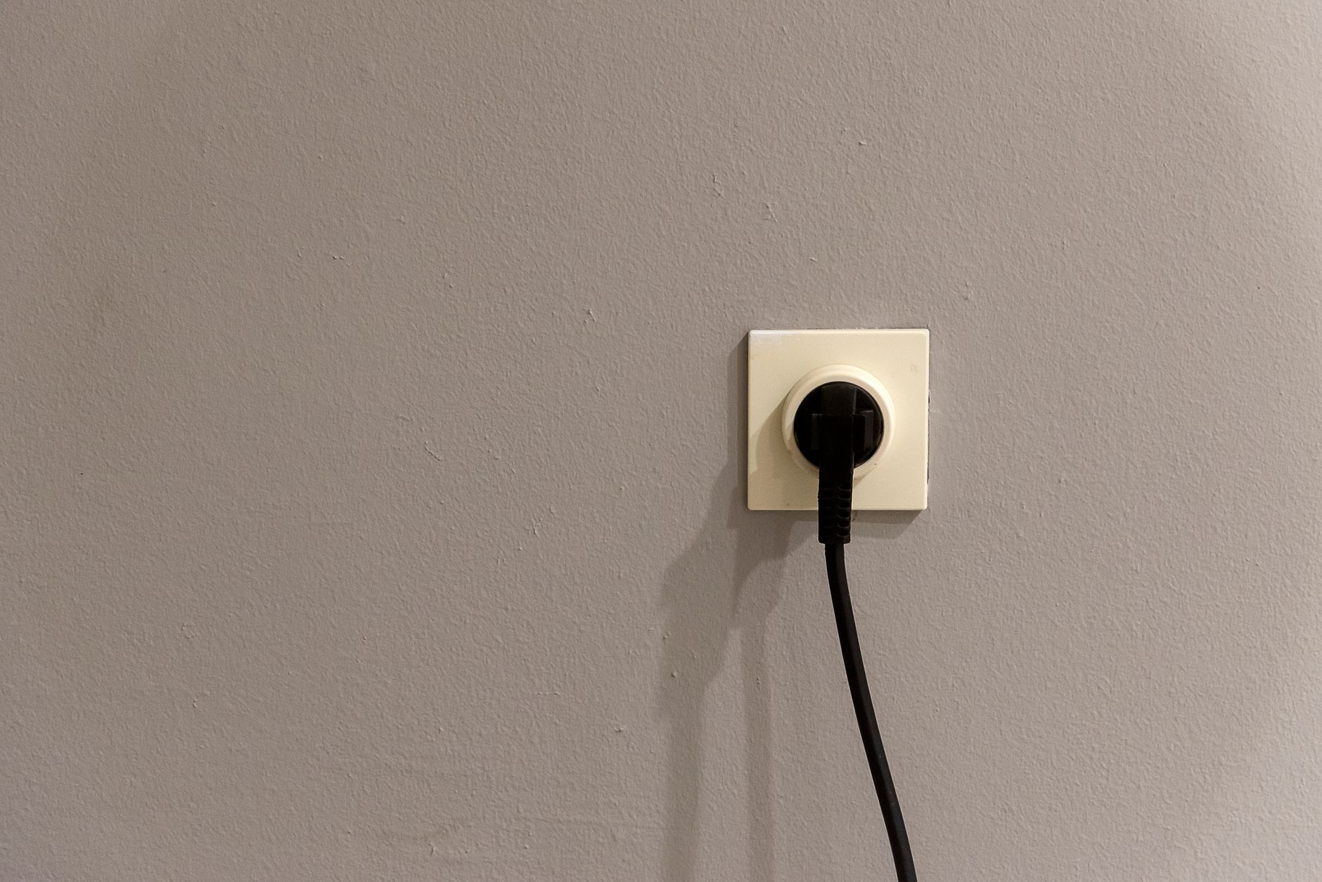 A wall electrical outlet