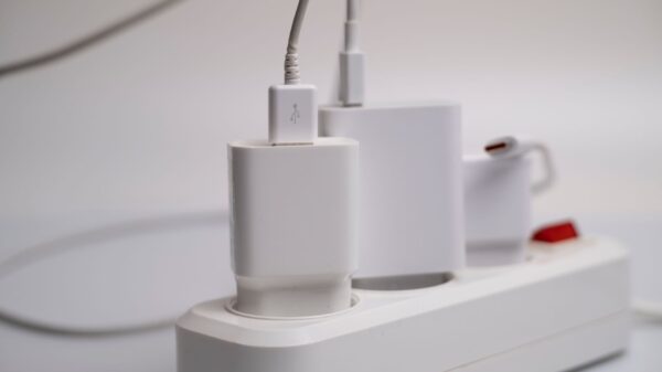 Best surge protector: chargers plugged into a power strip