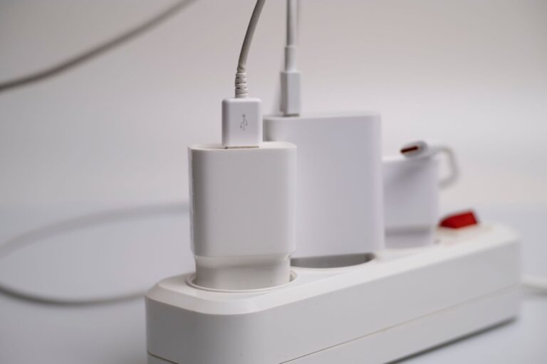 Best surge protector: chargers plugged into a power strip