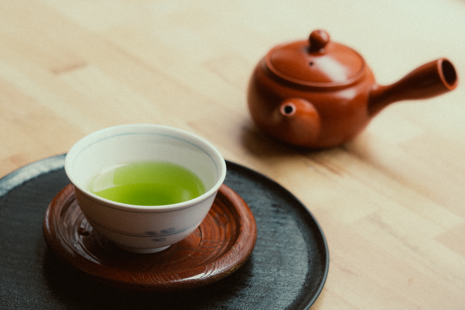 A cup of green tea