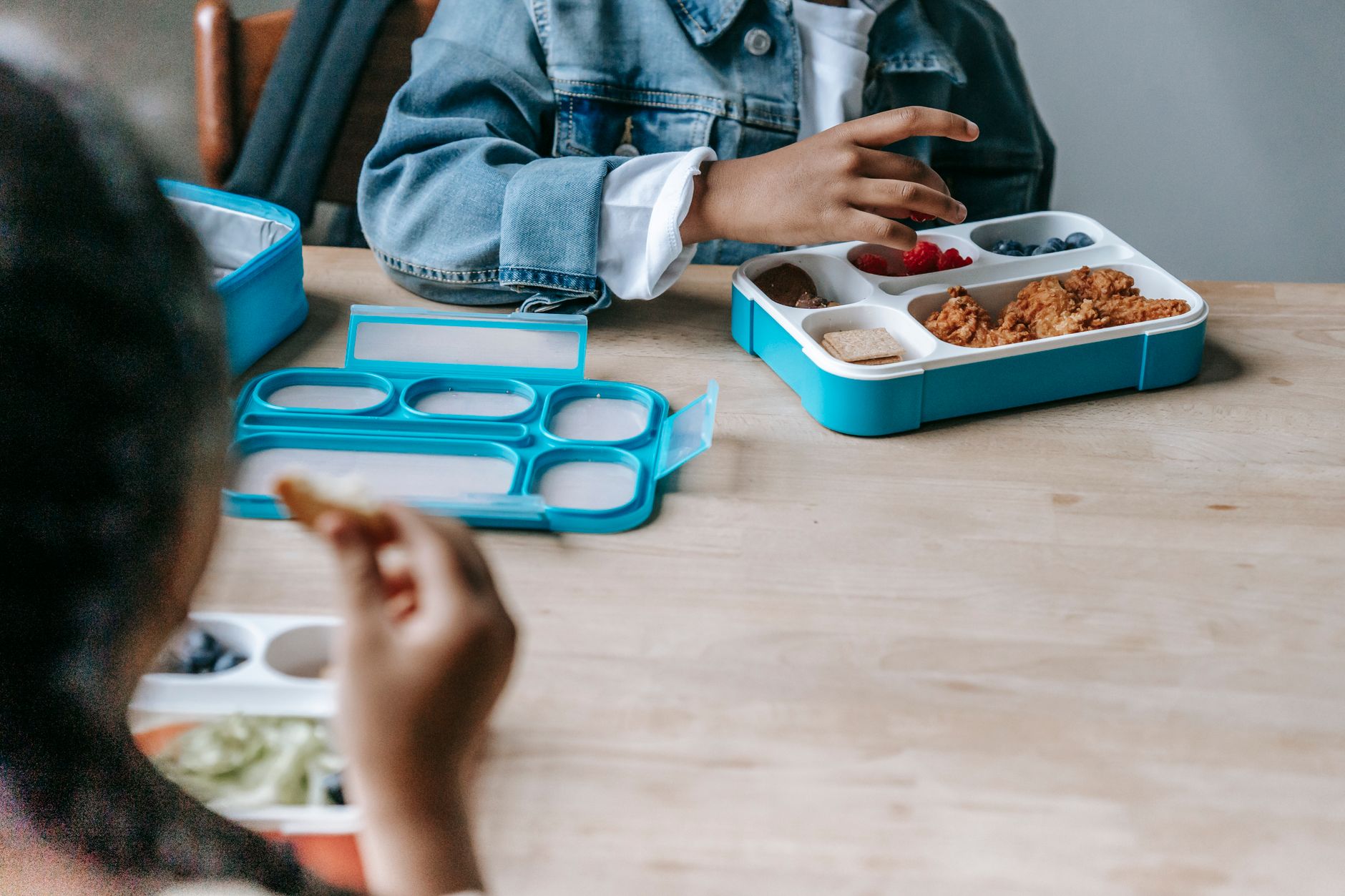 A packed lunch on a table