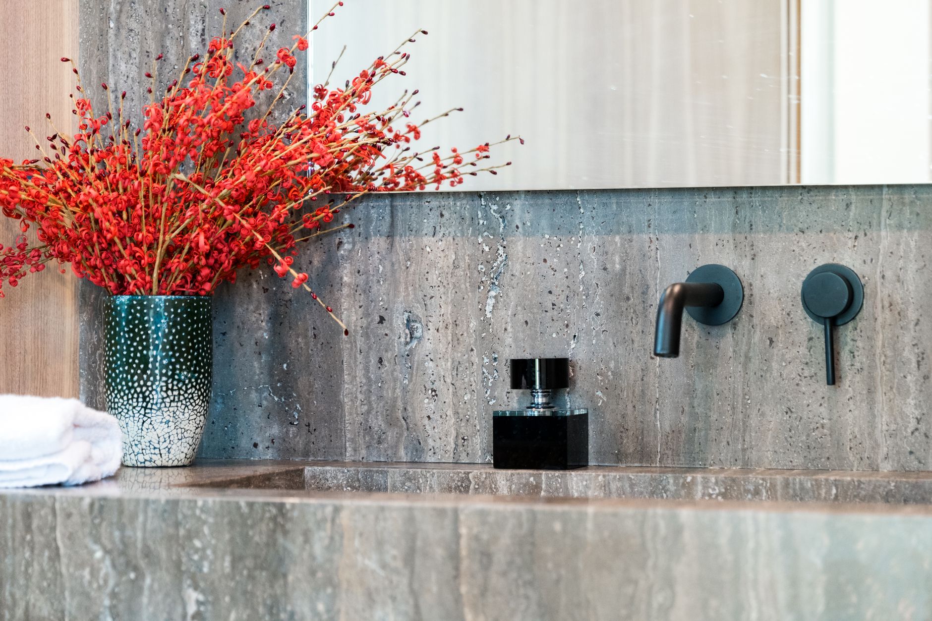 A modern bathroom interior