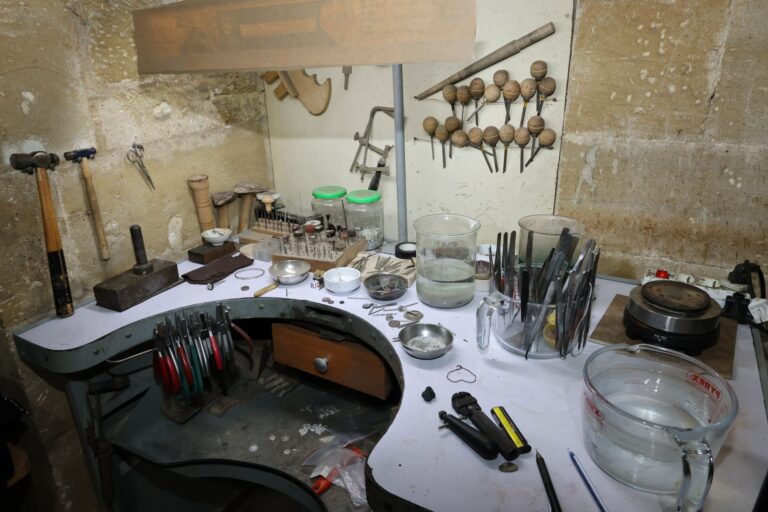 Best tool bag: hand tools laid out on a workbench