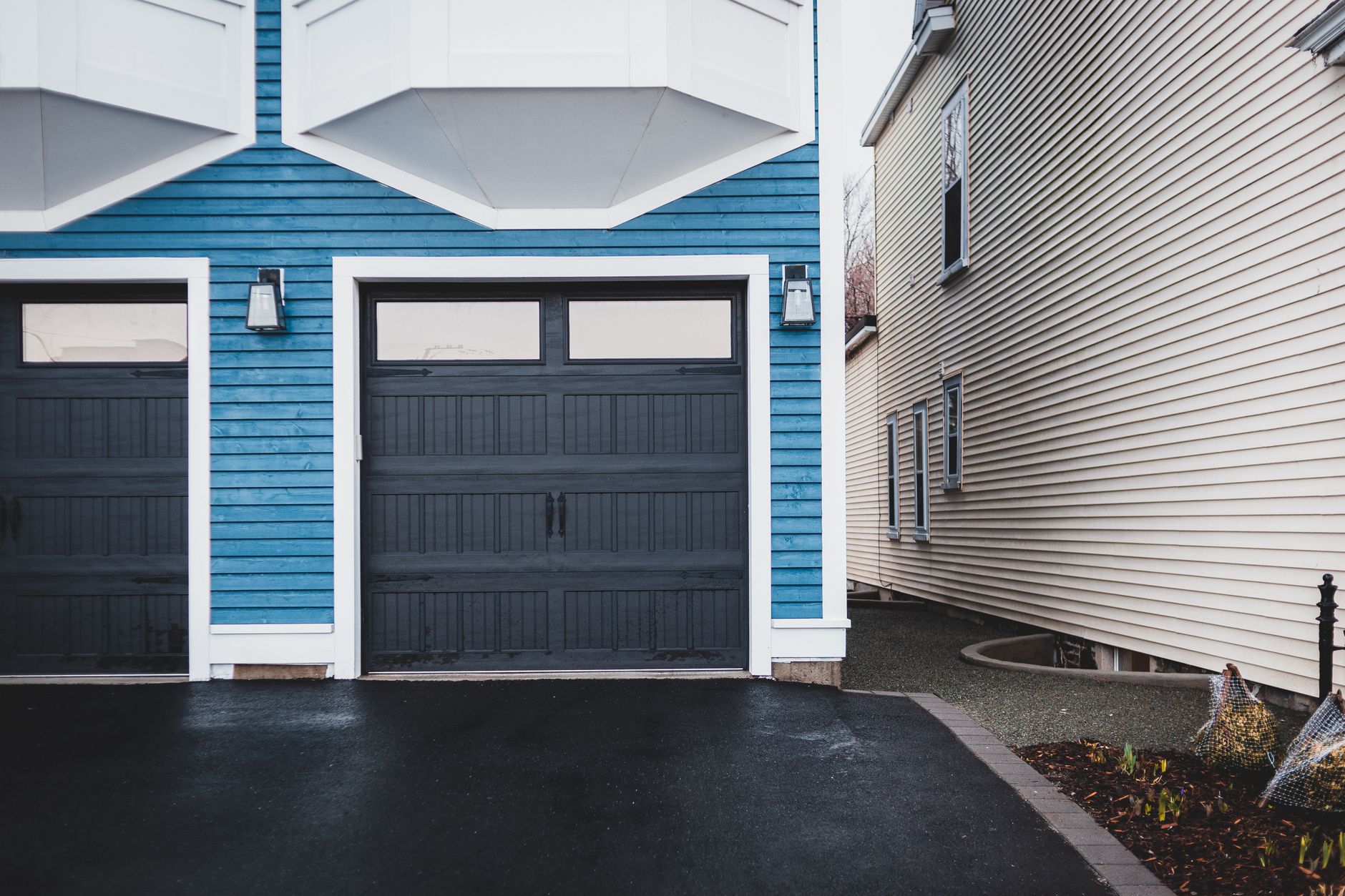 The inside of a home garage