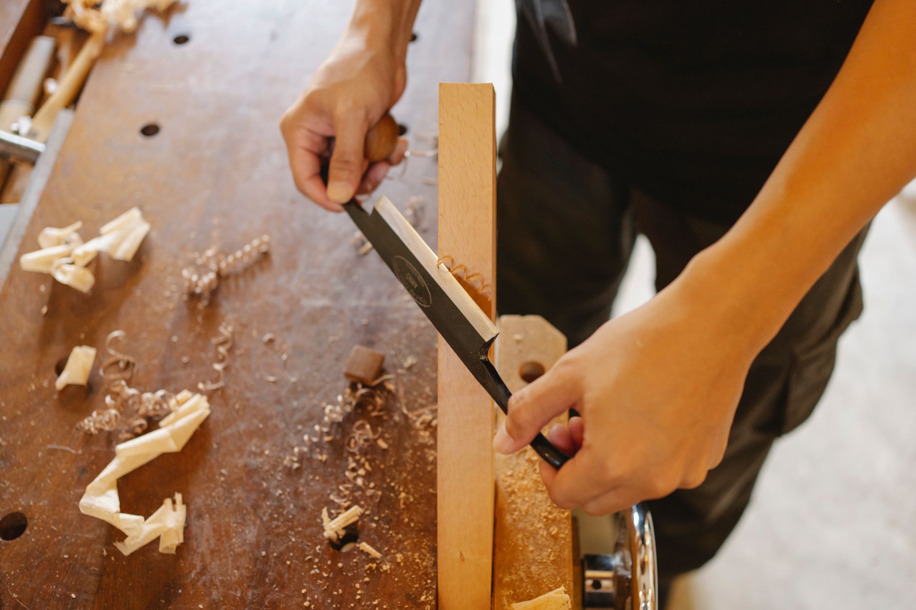 A home woodworking workshop