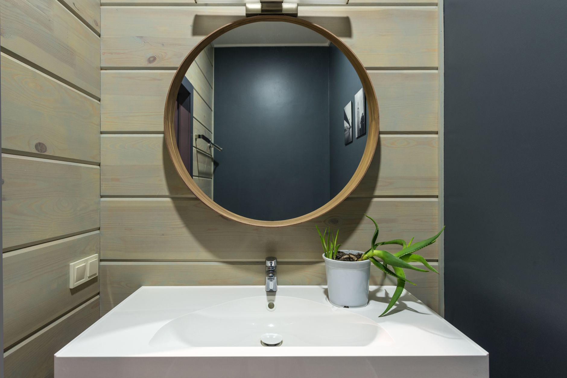 A small bathroom with limited wall space