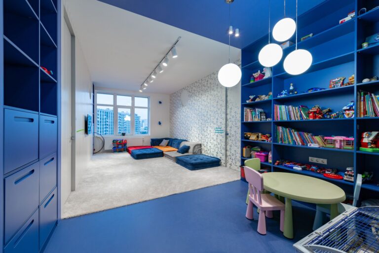 Best toy storage: shelves and bins in a tidy kids playroom