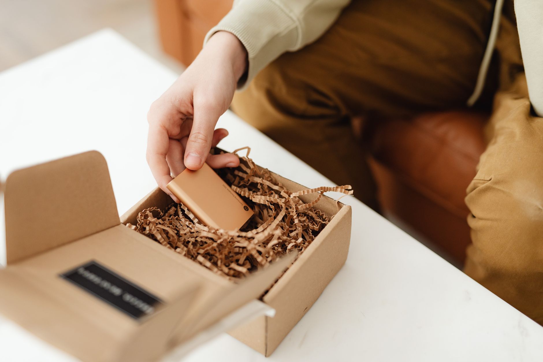 Unpacking a small box