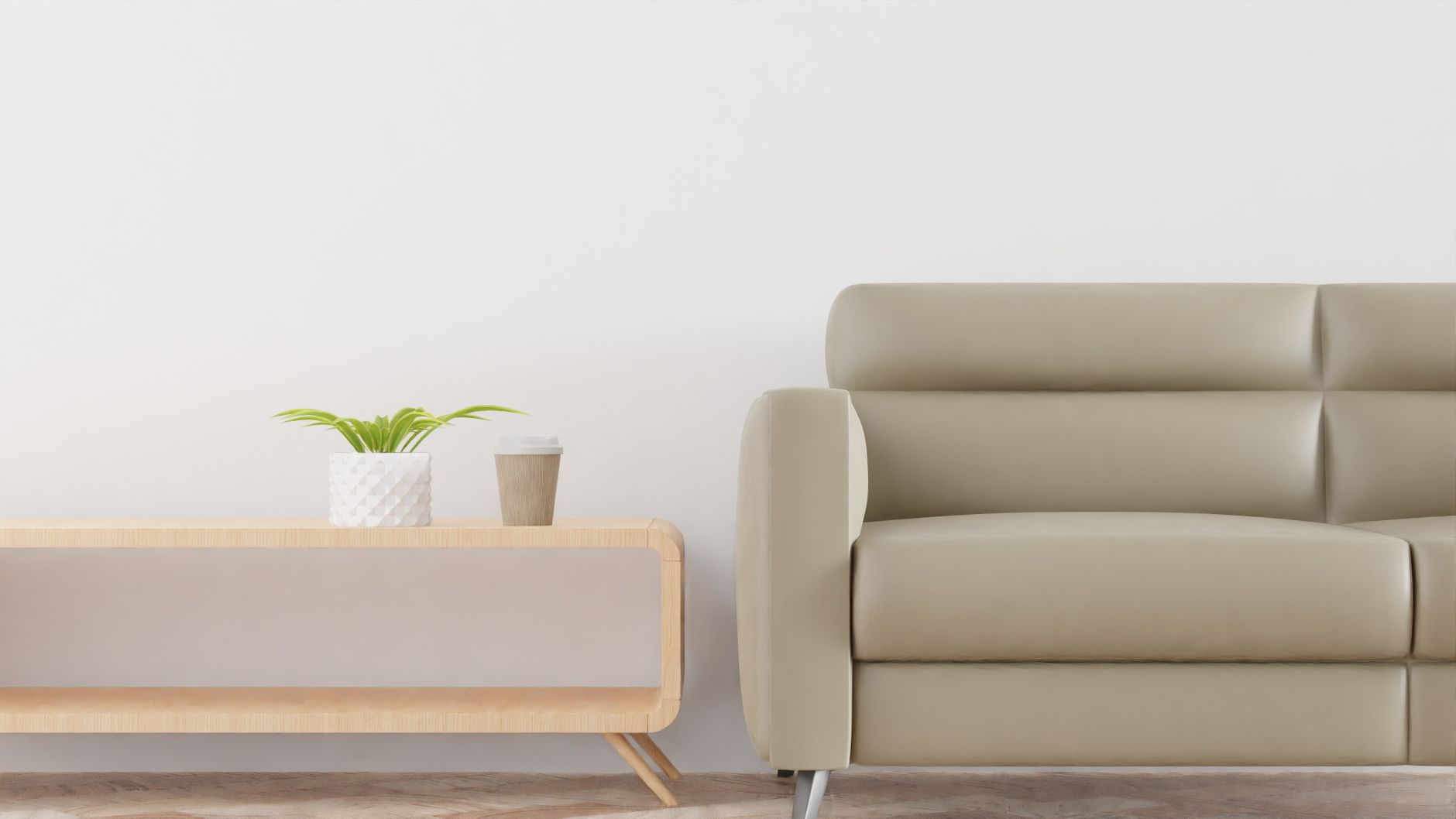 Clean, tidy living room after vacuuming