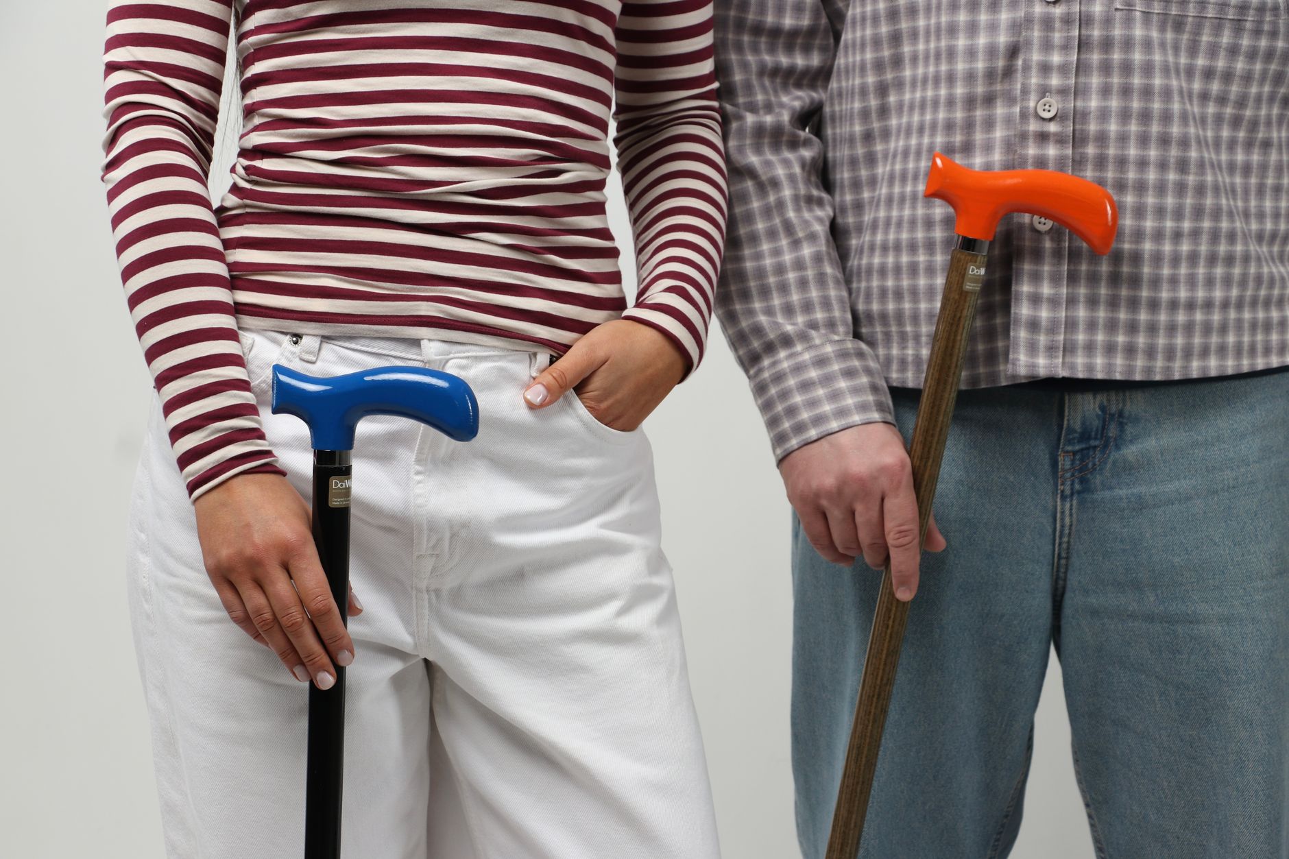 A walking cane ready for use