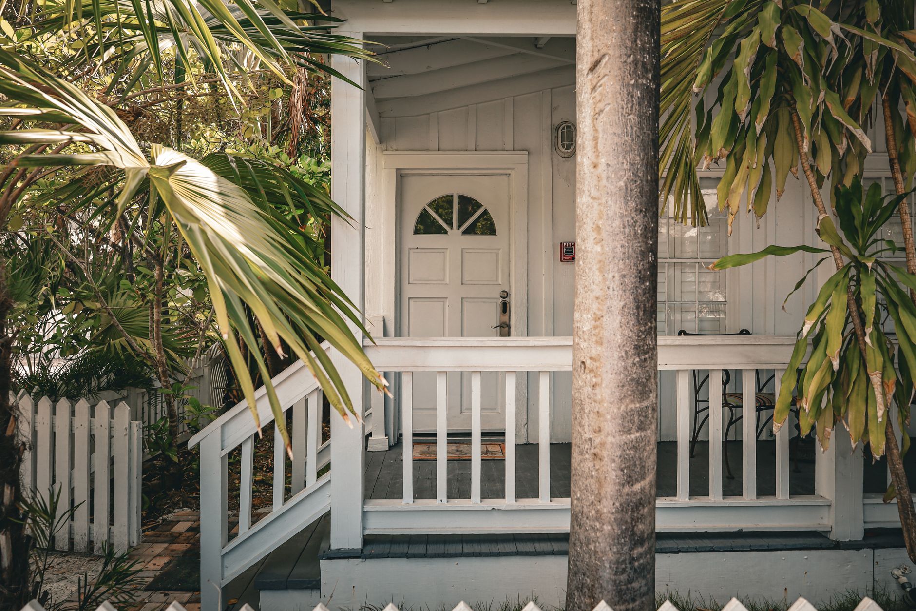 Front porch steps leading up to a house