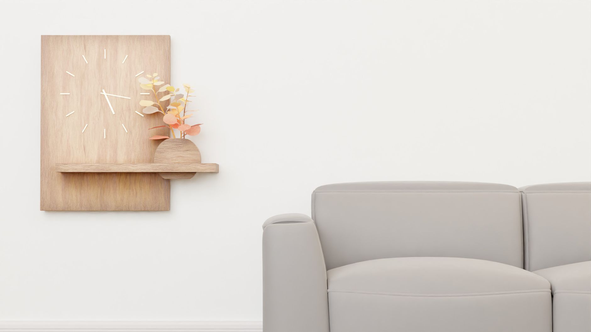 Best wall clock: a round clock on a living room wall