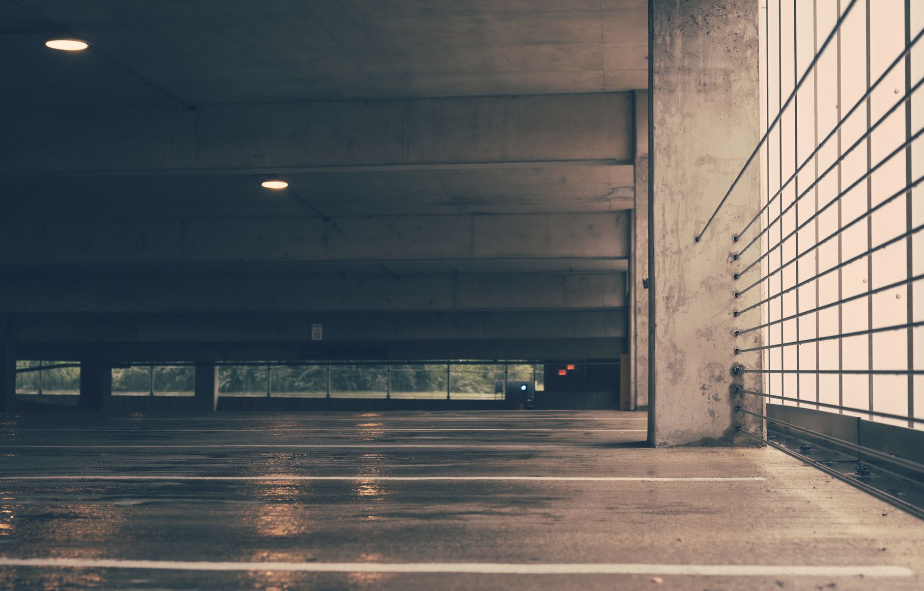 An empty parking garage