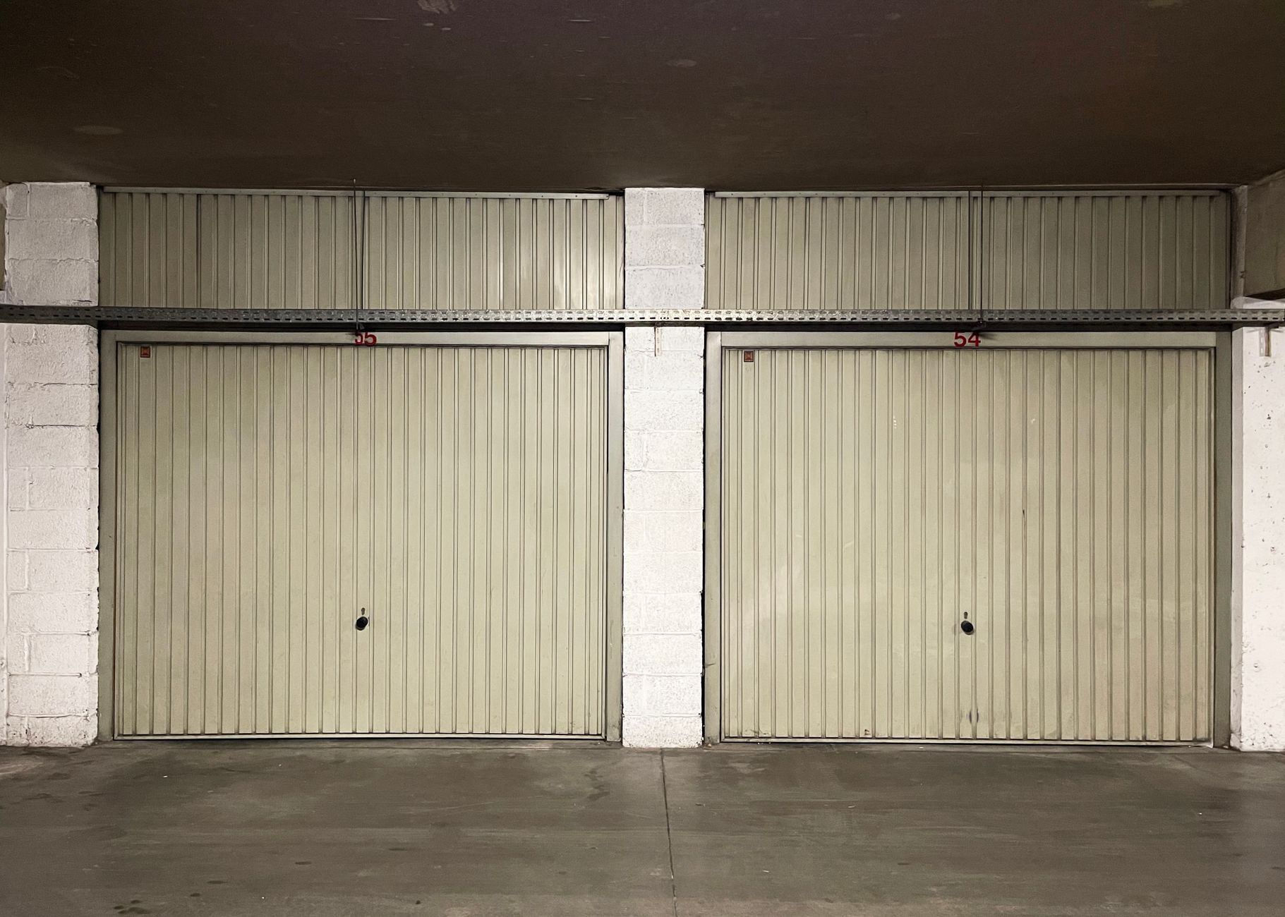 Closed garage doors