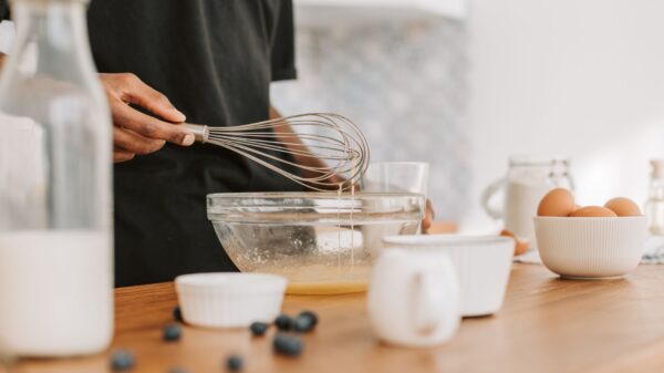 Best whisk: whisking ingredients in a glass bowl