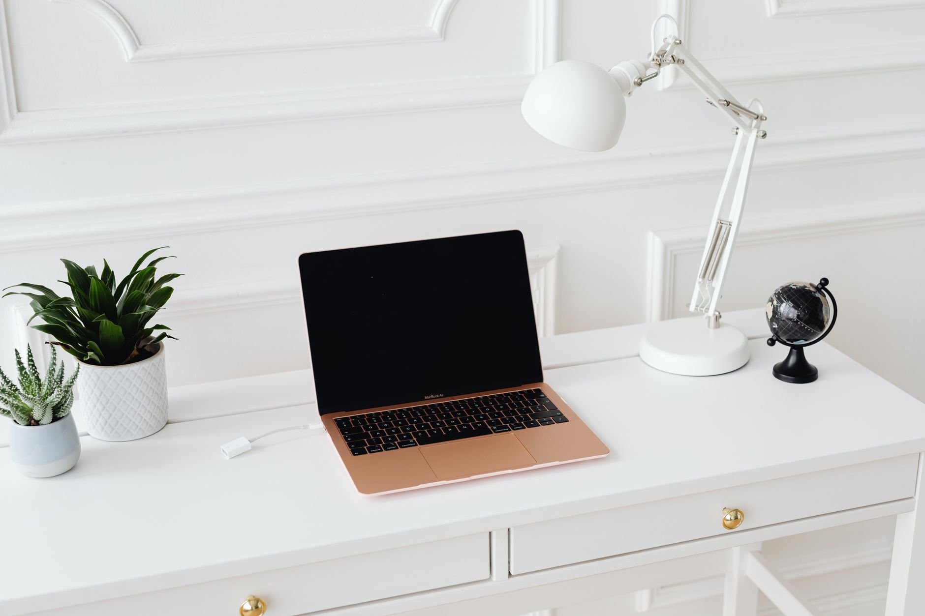 A home desk ready for work