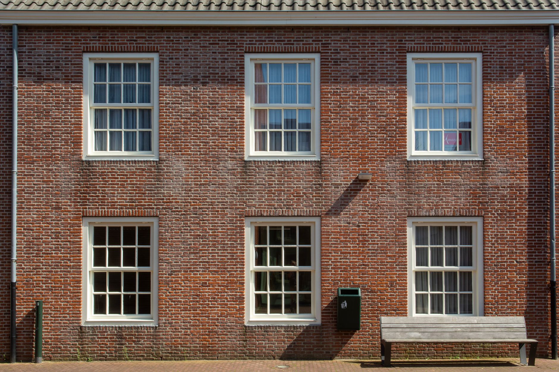 Windows on the outside of a house
