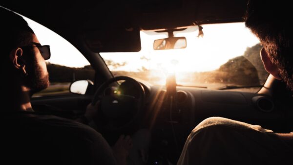 Best windshield sun shade: sunlight through a windshield