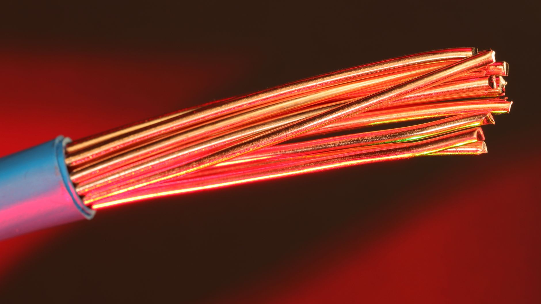 Close-up of colored electrical wires