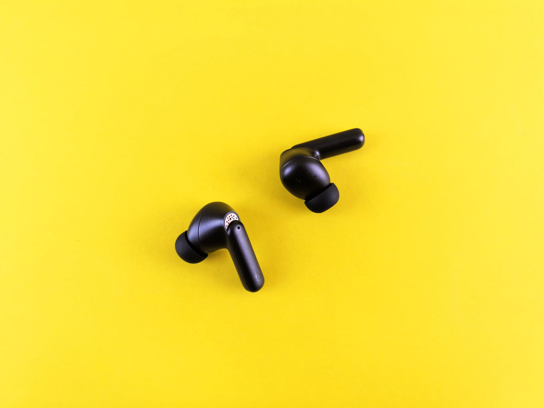 A pair of wireless earbuds