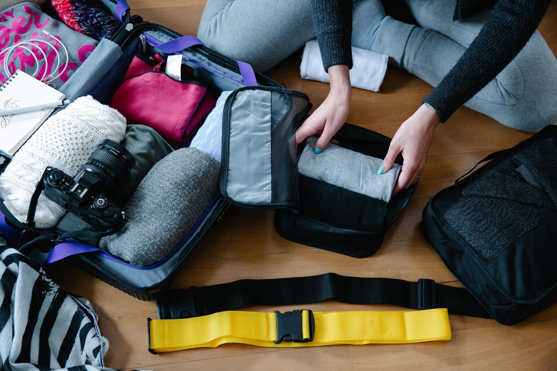 Packing a bag for a trip