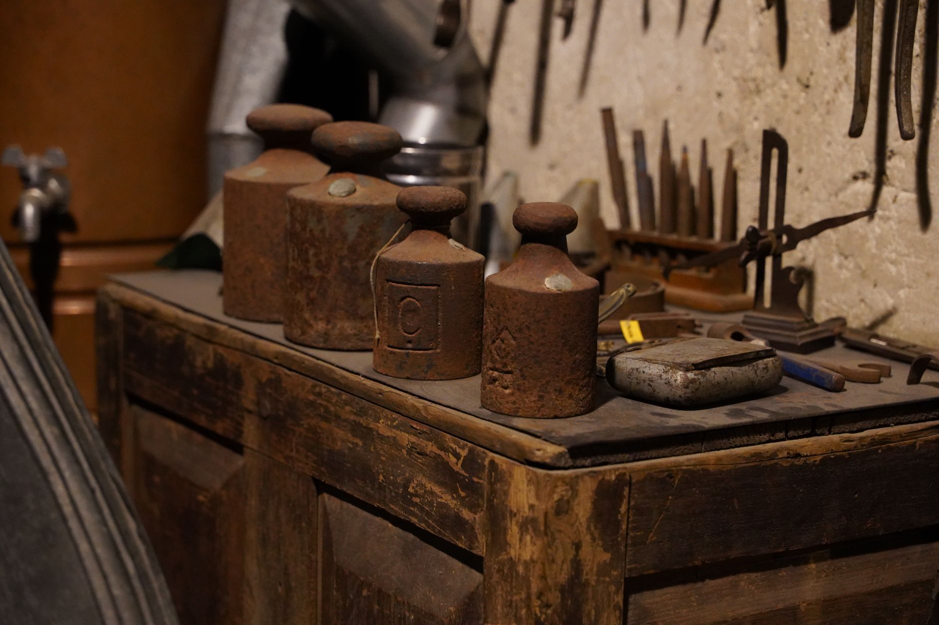 The inside of a tidy home workshop